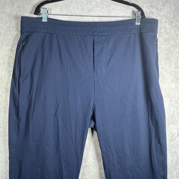 Public Rec Pants Mens 44X32 Navy Blue Drawstring Zip Pockets Athleisure Casual - Picture 2 of 11